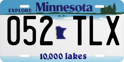 MN license plate 052TLX