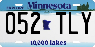 MN license plate 052TLY