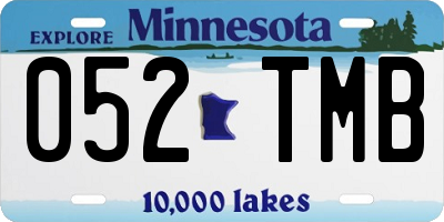 MN license plate 052TMB