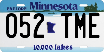 MN license plate 052TME