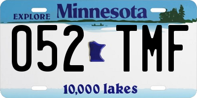 MN license plate 052TMF