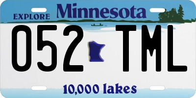 MN license plate 052TML