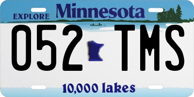 MN license plate 052TMS