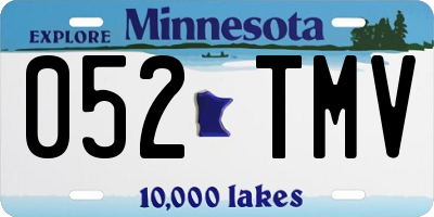 MN license plate 052TMV