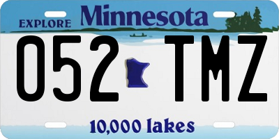 MN license plate 052TMZ