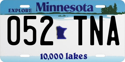 MN license plate 052TNA