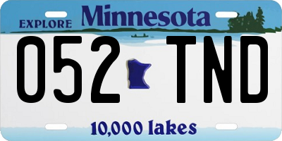 MN license plate 052TND