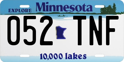 MN license plate 052TNF