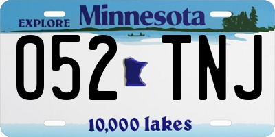 MN license plate 052TNJ