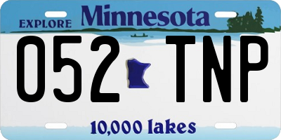 MN license plate 052TNP