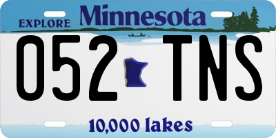 MN license plate 052TNS