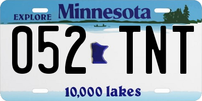 MN license plate 052TNT