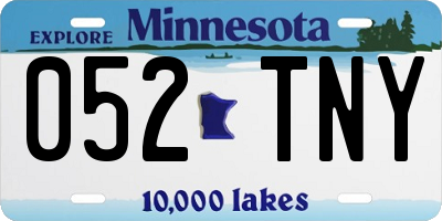 MN license plate 052TNY