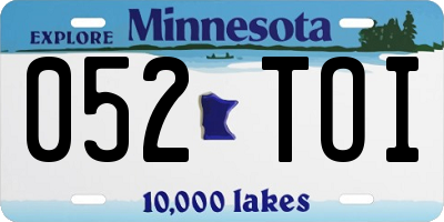 MN license plate 052TOI