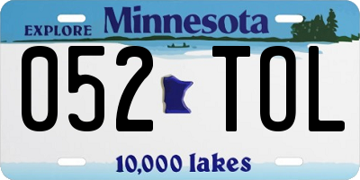 MN license plate 052TOL