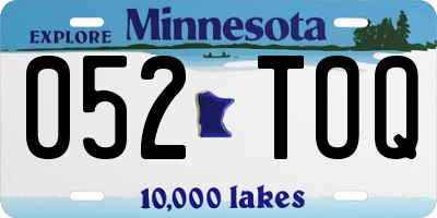 MN license plate 052TOQ