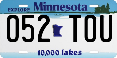 MN license plate 052TOU