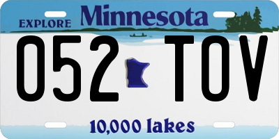 MN license plate 052TOV