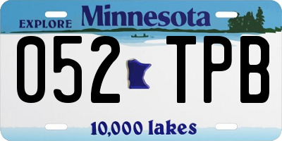 MN license plate 052TPB