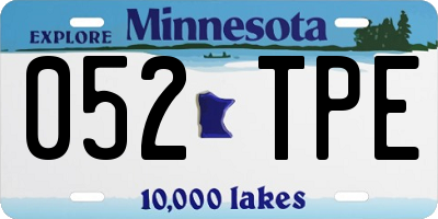 MN license plate 052TPE
