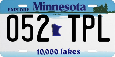 MN license plate 052TPL