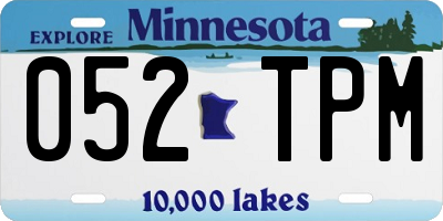 MN license plate 052TPM