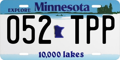 MN license plate 052TPP