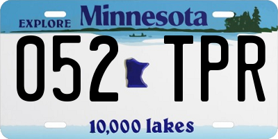 MN license plate 052TPR