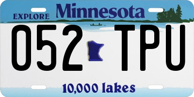 MN license plate 052TPU