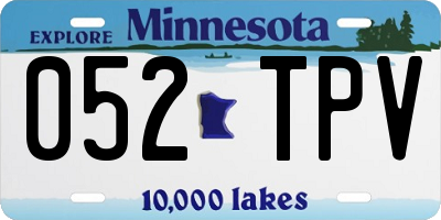 MN license plate 052TPV