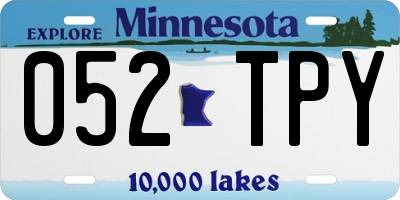 MN license plate 052TPY