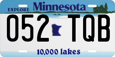 MN license plate 052TQB
