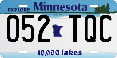 MN license plate 052TQC