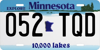 MN license plate 052TQD