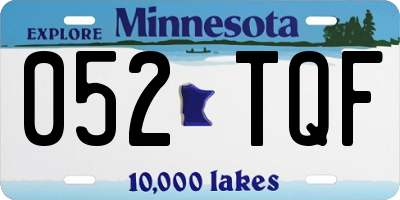 MN license plate 052TQF