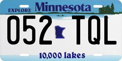 MN license plate 052TQL