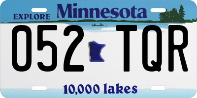 MN license plate 052TQR