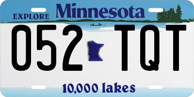 MN license plate 052TQT