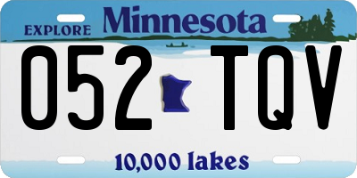 MN license plate 052TQV