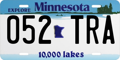 MN license plate 052TRA