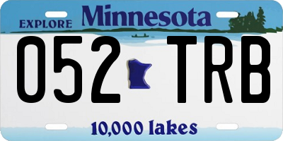 MN license plate 052TRB