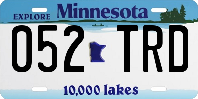 MN license plate 052TRD