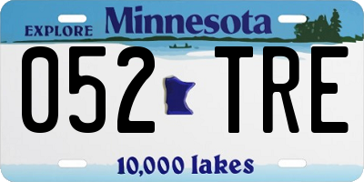 MN license plate 052TRE