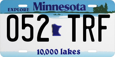 MN license plate 052TRF