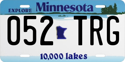 MN license plate 052TRG