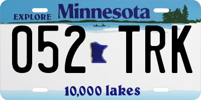 MN license plate 052TRK