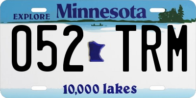 MN license plate 052TRM
