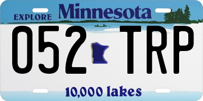 MN license plate 052TRP