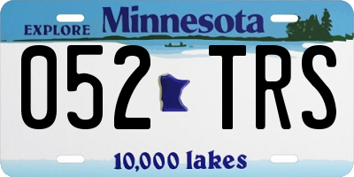 MN license plate 052TRS