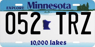 MN license plate 052TRZ